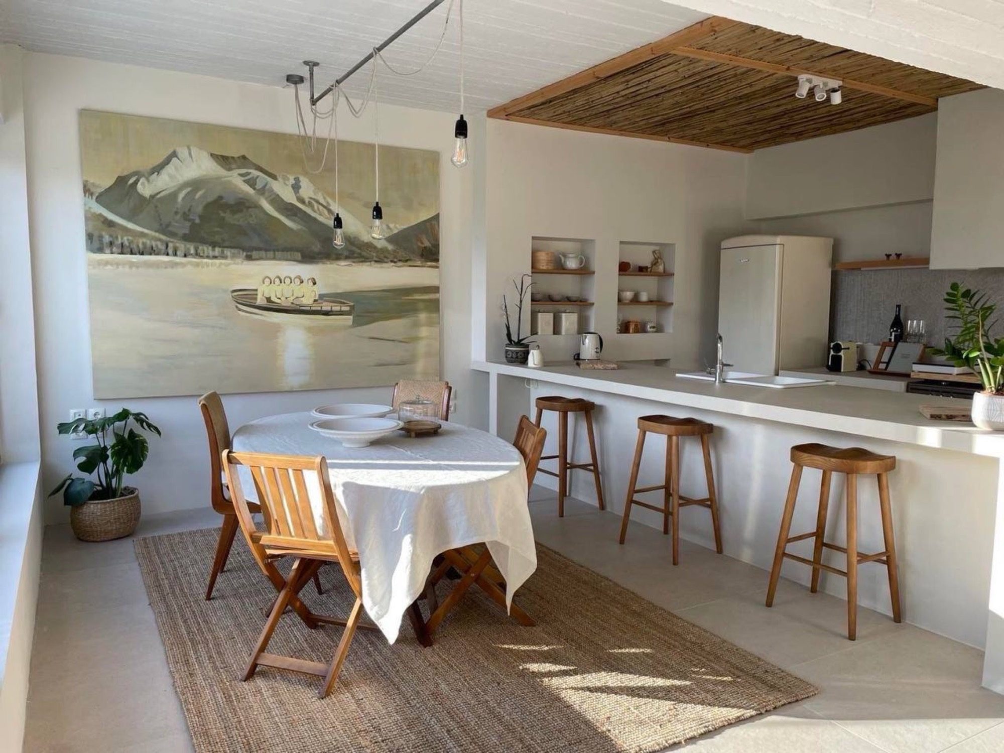 Inside Casa Massina, the open-plan apartment above Lake Kerkini